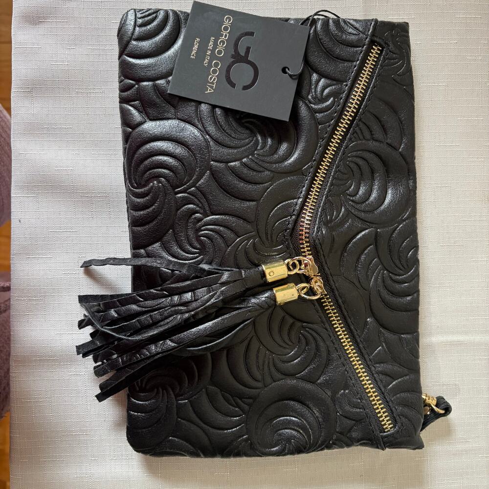 Giorgio Costa Black Leather Clutch